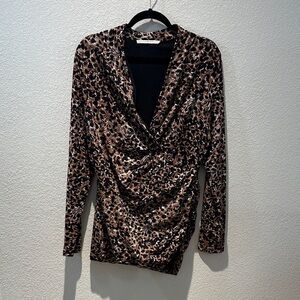 Peruvian Connection Abstract Print Top Size XL